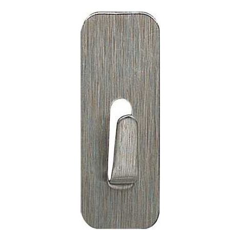 Gancho rectangular de acero inoxidable Slim, paquete de 4 Eliplast