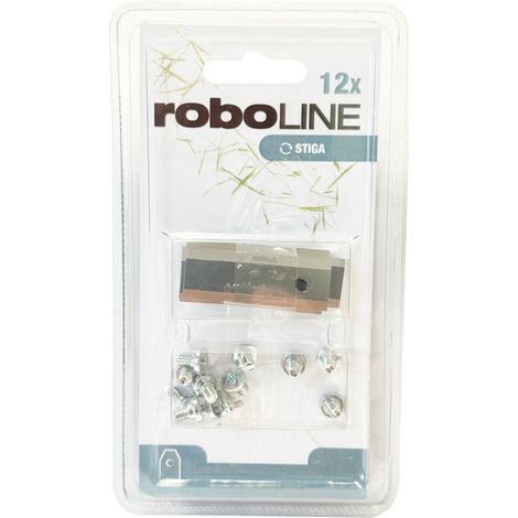 Set di 12 lame adattabili per robot Stiga modelli A1500, A3000, A5000, G1200, G300, G600, Stig 1200, Stig 300, Stig 600, Stig-