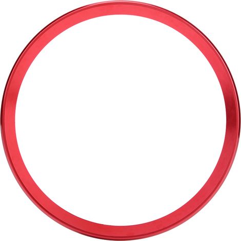 Anneau de garniture de volant en alliage d'aluminium (rouge) adapté aux Audi A1, A3, A4, A5, A6, Q3 et Q5. (1/5)