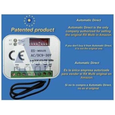 Récepteur radio multifréquence 433-868 MHz – Compatible FAAC, BFT, Nice, Sommer – 70 mètres de portée – Codes roulants et fixes