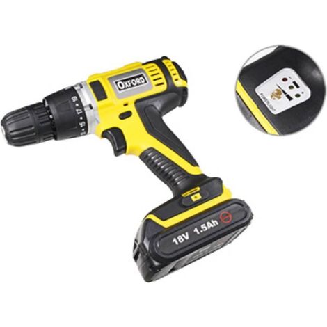 TRADE SHOP - Trapano Avvitatore Cordless Doppia Batteria A Litio 18v Led Indicatore Batteria - (1/2)