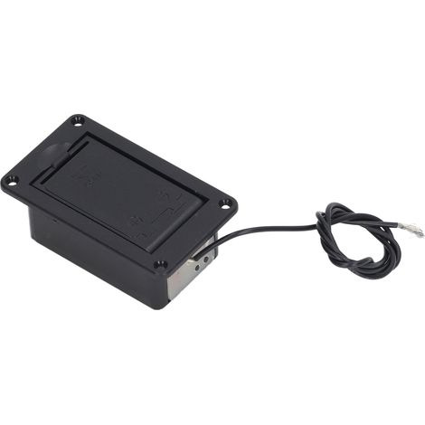 Accessoires pour instruments de musique EQ14 : Accessoires pour guitare, égaliseur pour guitare, boîtier de piles à couvercle rabattable, câble noir à deux conducteurs (1/5)