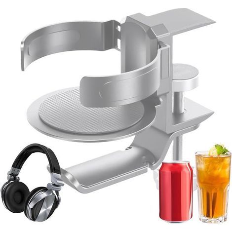 Gadget de bureau 2 en 1 - porte - gobelet étanche et crochet pour casque - clip sous la table - Home Gaming accessoires (1/5)