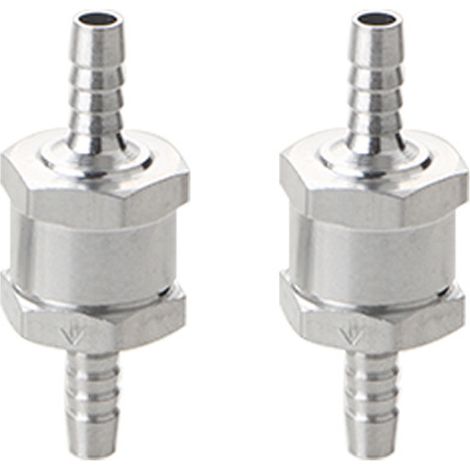 Clapet Anti-Retour - 6 mm - Aluminium - Pour Systèmes de Carburant à Basse Pression - Essence Diesel Biohuile Kérosène - 2 Pièces (1/5)
