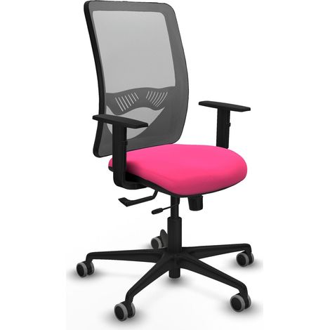 Silla de oficina piqueras y crespo Zulema rosa cuero sintético (1/2)