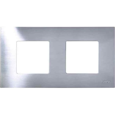 Funda intercambiable INOX 2 elementos Simon 27 PLAY 2700627-042 (1/2)