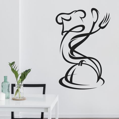 Sticker Mural - Cuisine - 337x481 cm - Noir (1/3)
