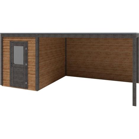 Casetta da giardino in legno Luma 6.06x3.09 m - 18.73 m2 - 28 mm - impregnata - 000190 (1/3)