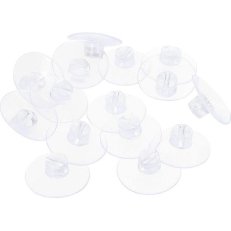 Packung mit 20 Saugnapf-Befestigungswinkeln für Lichterketten, mit transparenten, geschlitzten Saugnäpfen. (1/5)