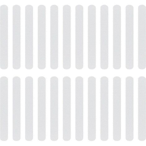 Lntyq 24 Pièces Bandes Antidérapantes Douche, Adhésifs Sécurité pour Salle de Bain, Autocollants Transparents pour Baignoire, Escaliers, Piscine pour Enfants, Résistant à l’Eau et à la Poussière, 2x3 (1/5)