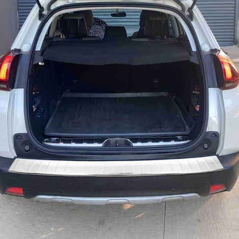 Protection seuil Coffre Pare-Chocs Compatible avec Peugeot 2008 2017-2019 Acier INOX