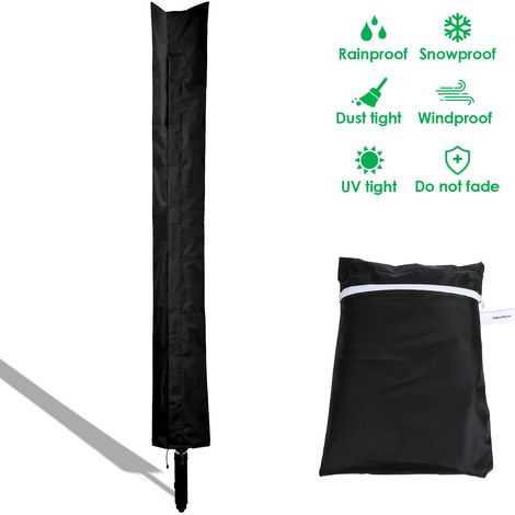 Wolketon Wäschespinne Schutzhülle Wäscheschirm Wasserdichte Wetterfest Stabilem Stoff Hülle Wäschespinne Für Wäschespinne Abdeckung Extrem Wasserabweisendes Und UV Schützendes Material(168 x 28cm)