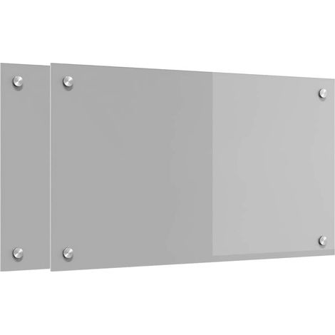Salpicadero de cocina 2 pcs Gris Claro 70 x 40 cm vidaXL