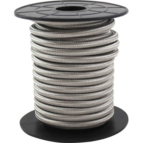 Cable eléctrico textil 10 metros 2x0.75mm Plateado GSC 3902997 (1/2)