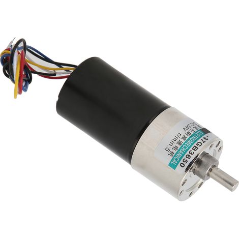 Moteur à engrenages sans balais XD-37GB3650, 24V DC, 5 tr/min, avec support et variateur de vitesse, moteur compact à régulation électronique pour usage lent, faible puissance. (1/5)