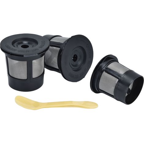 Kaffeefilter mit Löffel, Kapselhüllen kompatibel mit Kaffeemaschinen (1/5)