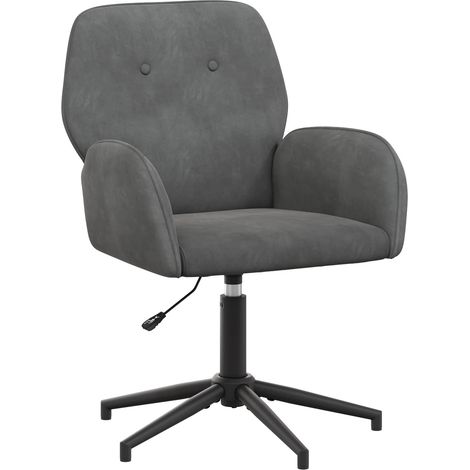 Chaise de bureau pivotante 54 x 55 x 90 cm Gris foncé vidaXL (1/5)