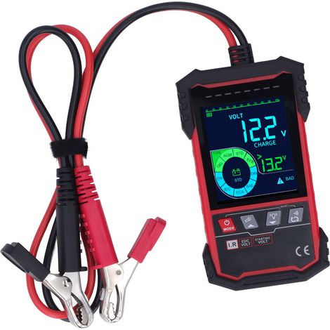 Testeur de batterie auto 12V 24V 100-1999 CCA Analyseur de charge d’alternateur pour camion bateau Écran 3,2" (1/5)