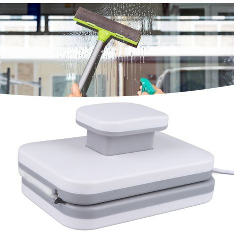 Doppelseitiger magnetischer Fensterreiniger 3–10 mm mit integriertem Schaber – 2 Stück für hohe Fenster, Kunststoff, 15 x 10 x 8 cm, langlebiges Sicherheitszubehör für Zuhause (1/5)