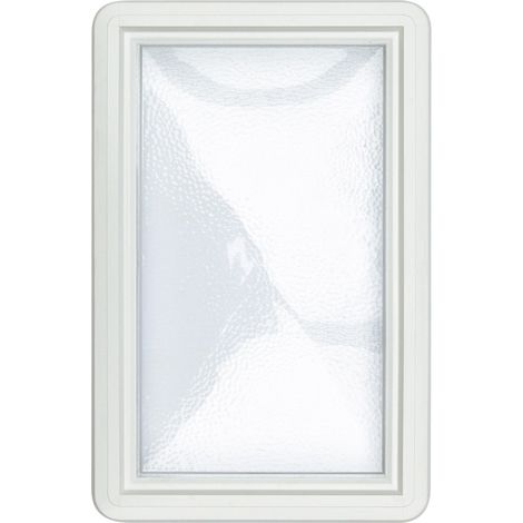 Centrale Brico – Hublot pour porte de garage coulissante 37 x 23.5 cm – Épaisseur 22 à 26 mm – Thermoplastique injecté blanc – Apport de lumière