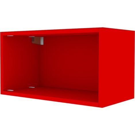 Libreria pensile moderna con montaggio rapido - Rosso