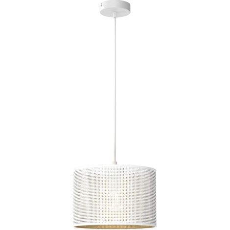 Sospensione bianca interno oro Ø25 Loft E27 Luminex