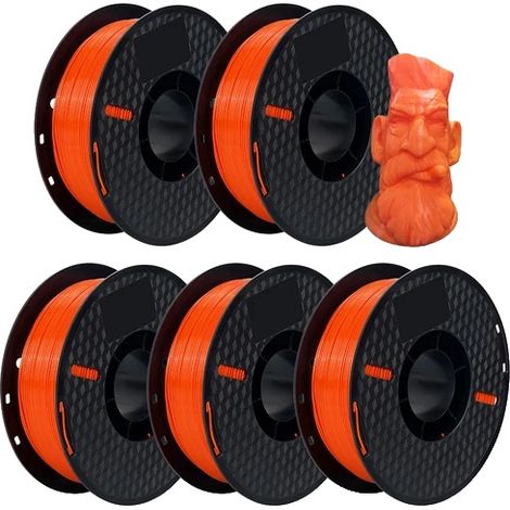 Filamento para impresora 3D, ecológico, compatibilidad versátil, naranja. (1/2)