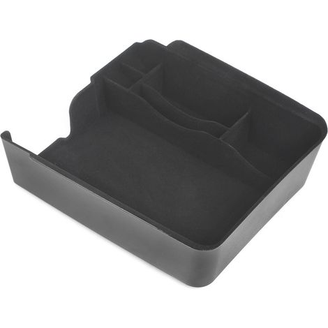 Suitable for 2021 Tesla Model 3/Y center console storage box, Tesla armrest storage box, car modification parts - customizable, telescopic - [Type B] 2021 Model 3/Y - flocked design