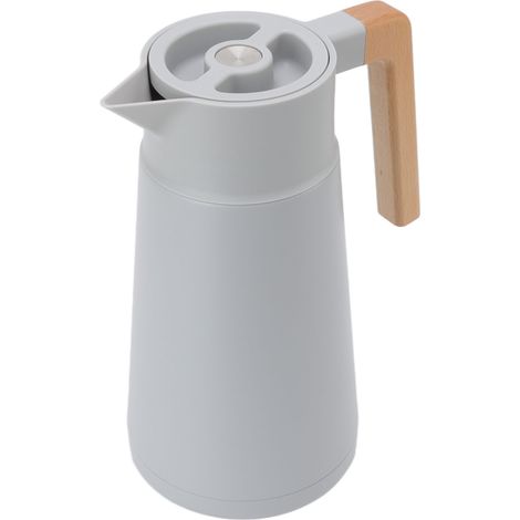 Carafe à café 2L grande capacité, poignée large, acier inoxydable 304, isolation sous vide, bouilloire thermique domestique, grise (1/5)