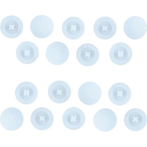 50 Pièces Capuchon à Vis en Plastique Cache-Vis, Anti-Rouille Cache Vis, Blanc en Plastique Vis Cruciformes à TêTe Croix, Capuchons DéCoratifs Vis, Capuchons pour Clous Autotaraudeurs (1/5)