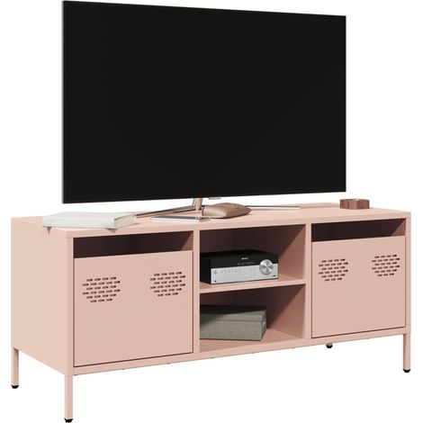 TV-Schrank Rosa 101,5x39x43,5 cm Kaltgewalzter Stahl