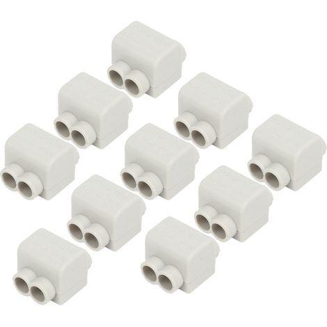 10 Connecteurs Électriques Rapides 60A 400V, Jonction 1 Entrée 2 Sorties pour Câbles 0.5‑6mm², Blocs de Raccordement en Ligne (1/5)