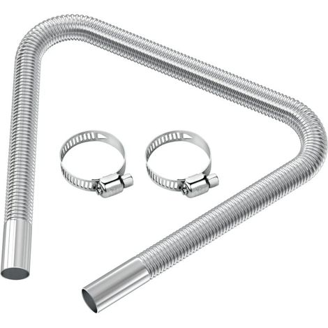 Tuyau d'évent de gaz Diesel Flexible Tuyau d'échappement de chauffage de voiture Tuyau d'Echappement du Rechauffeur diamètre intérieur 2.5cm/1 pouces 120cm/47,2 pouces (1/5)