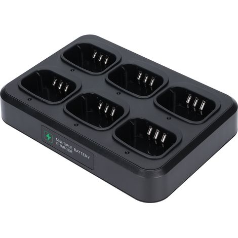 Station de charge multiple à six prises pour radio bidirectionnelle, base de charge rechargeable pour plusieurs appareils, prise 110-240 V. (1/5)