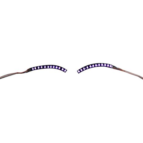 Ortviai Cils Postiches LED Lumineux Violet pour Fêtes, Boîtes de Nuit et Halloween – Légers et Élégants