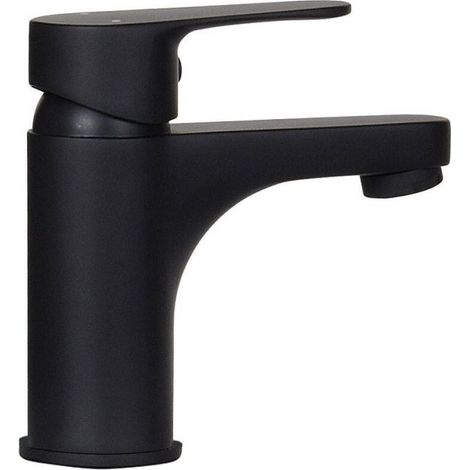 Serbia – Robinet de lave-mains mitigeur noir mat – Cuivre et alliage de zinc – Finition élégante pour salle de bain moderne – Eau chaude et froide (1/5)