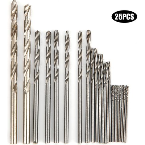 25 Pièces Kit de Forets en Alliage d'Aluminium, Accessoires de Rechange pour Perceuse à Main (1/5)