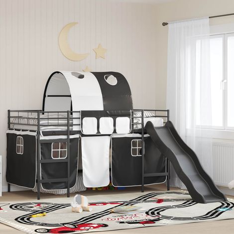 Kinder-Etagenbett Schwarz 107 x 200 cm Metall