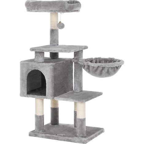 Rascador para gatos gris claro de 110 cm