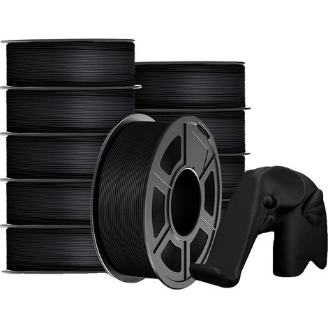 Filamento per stampante 3D, resistenza migliorata, design avvolto con cura, PLA Mat BK 11KG (1/2)