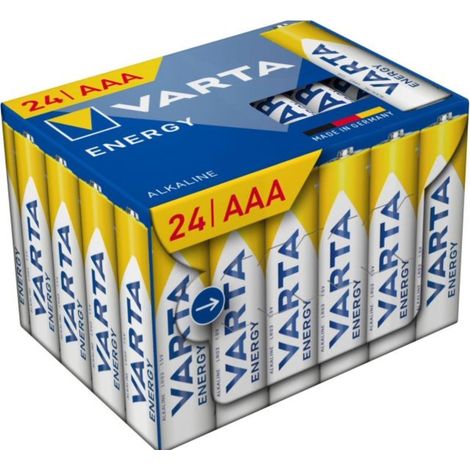 VARTA Battery Energy Alcalina AAA Micro LR03 1,5V CUBEPACK=24pcs