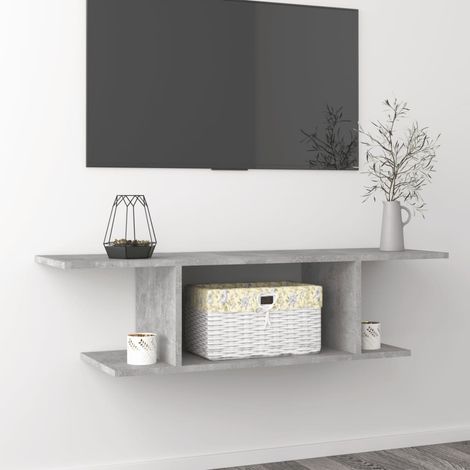vidaXL Mobile Porta TV a Parete Grigio Cemento 103x30x26,5 cm (1/5)