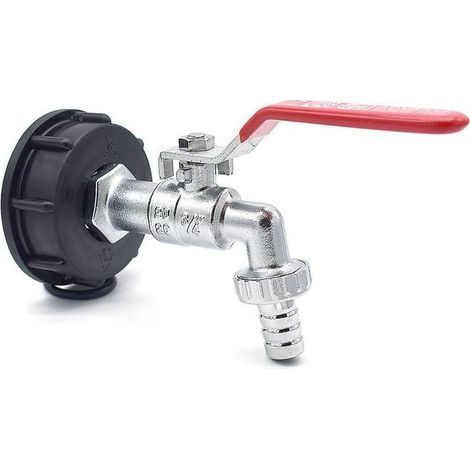 Verchromter Messing-Wasserhahnanschluss, 3/4" 90°-Ablauf - 15 mm Schlauchgewinde (1/3)