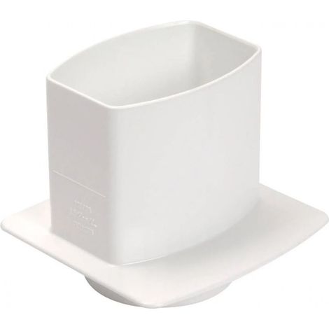 Raccord pour gouttière PVC blanc – Pied de chute ovation TD107 105x76 – Pour chantiers humides et espaces confinés (1/4)