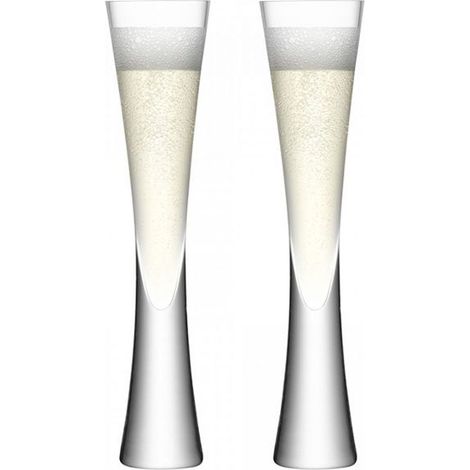 Flûtes à champagne 170 ml transparentes Lot de 2 Verre soufflé à la bouche et fait main (1/5)