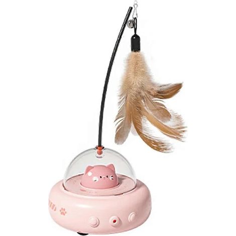 Jouet interactif électrique pour chat avec baguette à plumes rechargeable, jouet pour animaux de compagnie à détection électrique pour la poursuite (1/5)