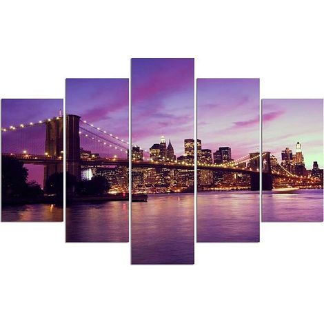 Tableau manhattan au coucher du soleil - 150 x 100 cm (1/3)