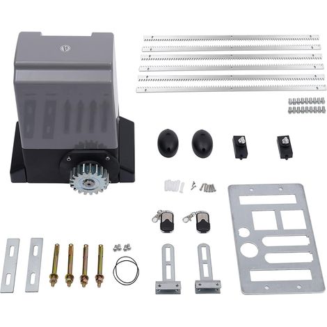 Motor Puerta Corredera, 750W Motores para Puertas Correderas 2000 kg, Puerta de Garaje con Mando a Distancia, Motores para Puertas correderas, Kit Motor Puerta batiente