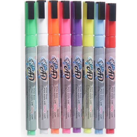 Rotuladores para pizarra blanca, punta de 3 mm, juego de 8 - Hendi 664278