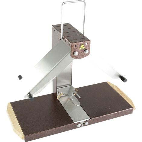 Appareil à raclette 10 personnes 900W – Inox et métal laqué – 1/4 de meule – 2 rampes de chauffe orientables – Bron Coucke